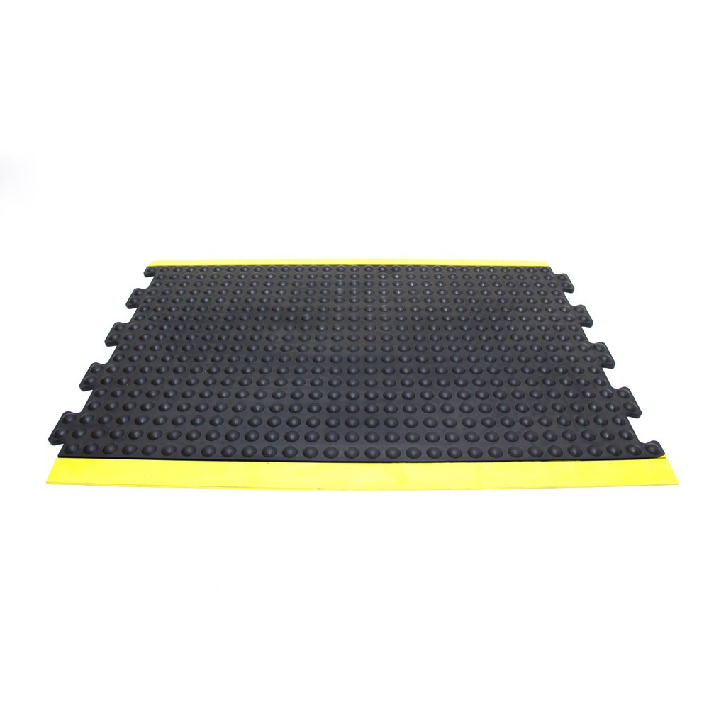 COBA Protiúnavová rohož Bubblemat Safety, stredový kus, š × h 600 × 900 mm, čierno-žltá