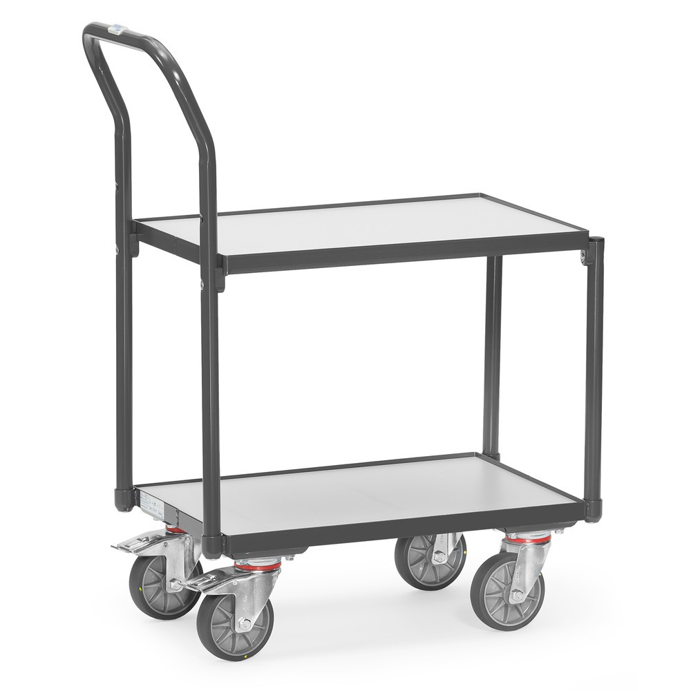 fetra® ESD Eurobox Scooter, nosnosť 250 kg, 2 zaťaženie 405 x 605 mm, s riadidlami