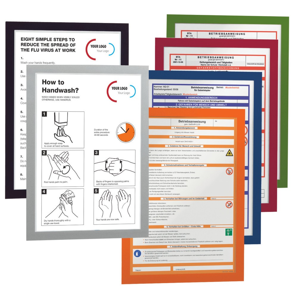 Informačný rám DURABLE DURAFRAME®, samolepiaci, DIN A3, červený