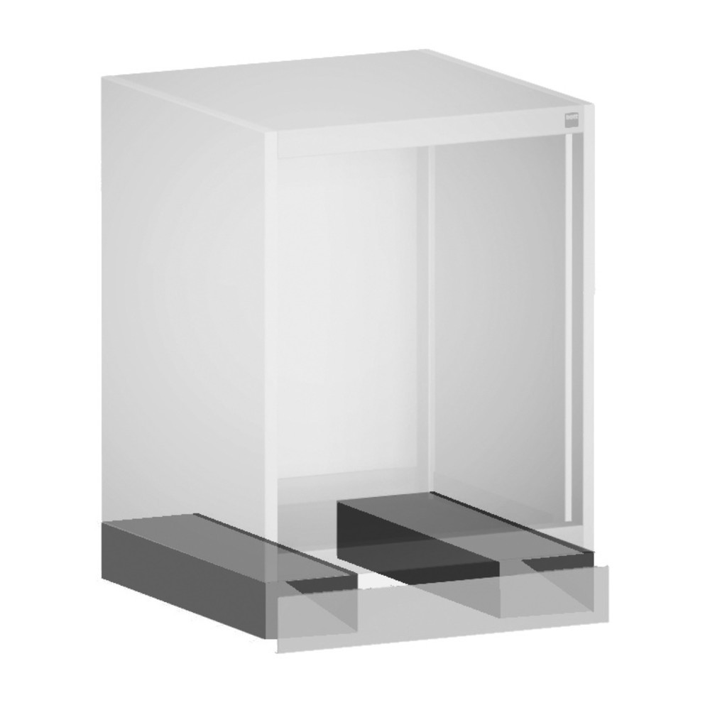 Základňa stohovača s čelným panelom bott cubio, W×D 650 × 650 mm