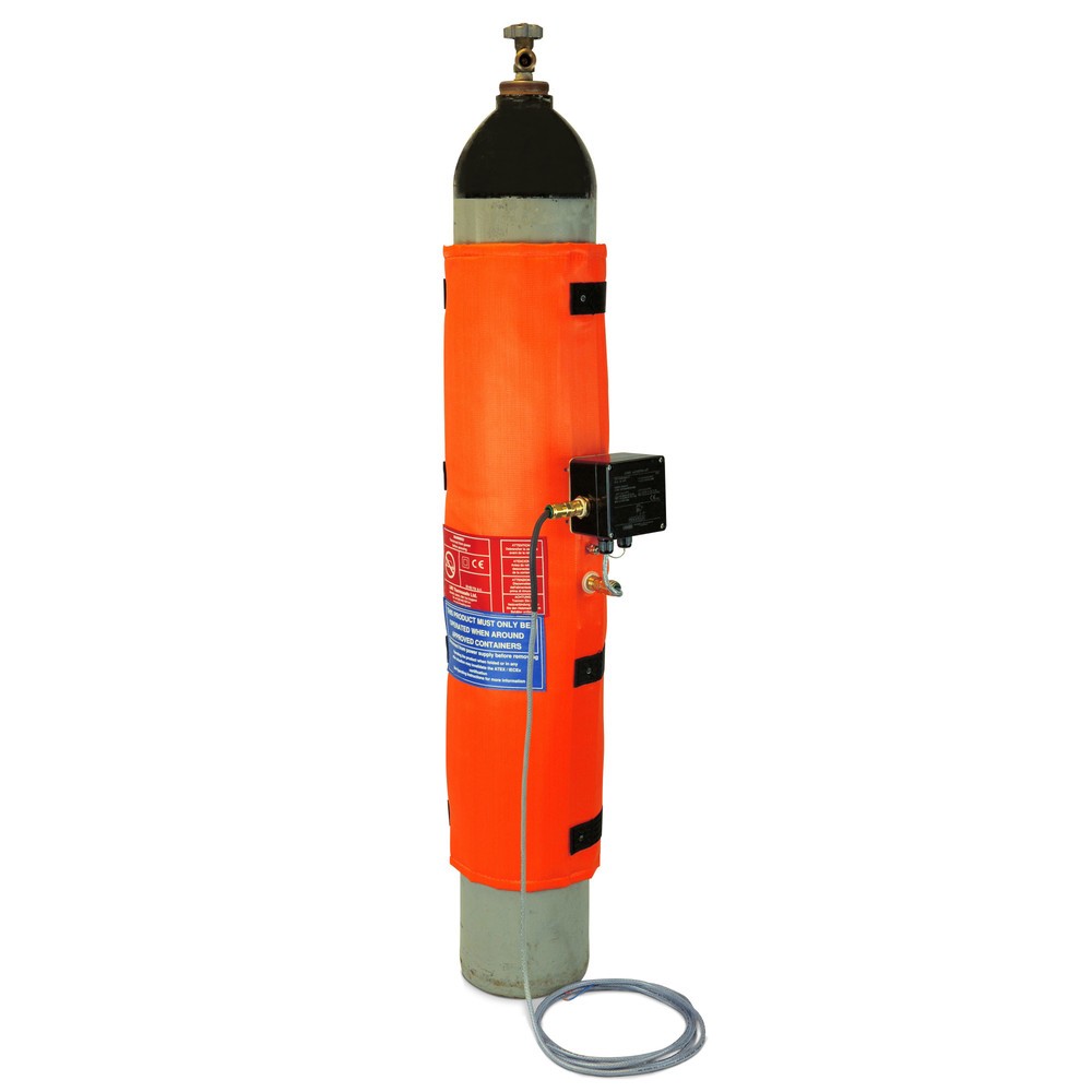 Ochranný vykurovací plášť pre plynové fľaše Ø 230 mm, vrátane termostatu