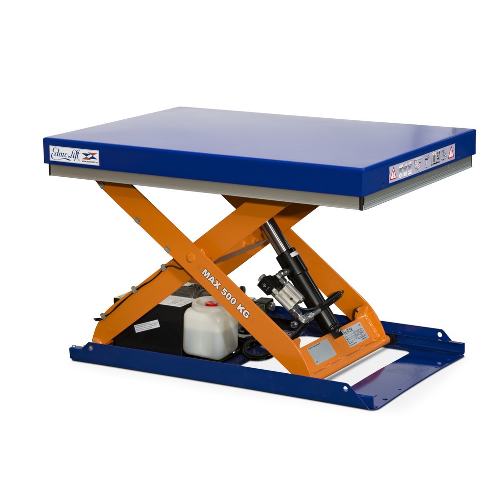 Zdvíhací stôl EdmoLift® s nožnicovým mechanizmom radu C, nosnosť 500 kg, plošina cca 900 x 600 mm